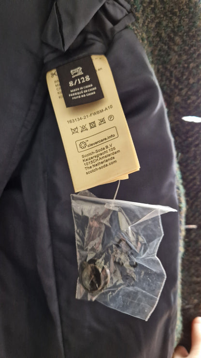 Scotch and Soda  Green Wool Blend coat 7-8 Years