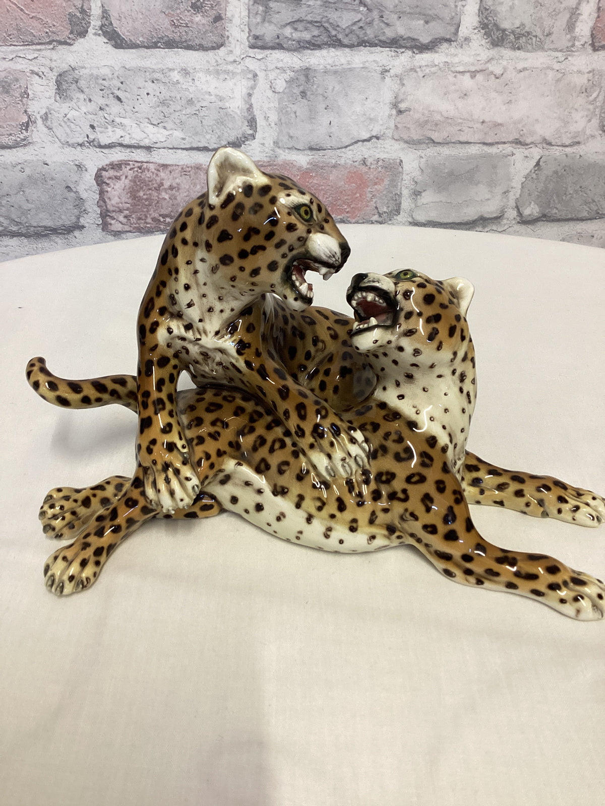 Vintage Porcelain Leopard Figurine