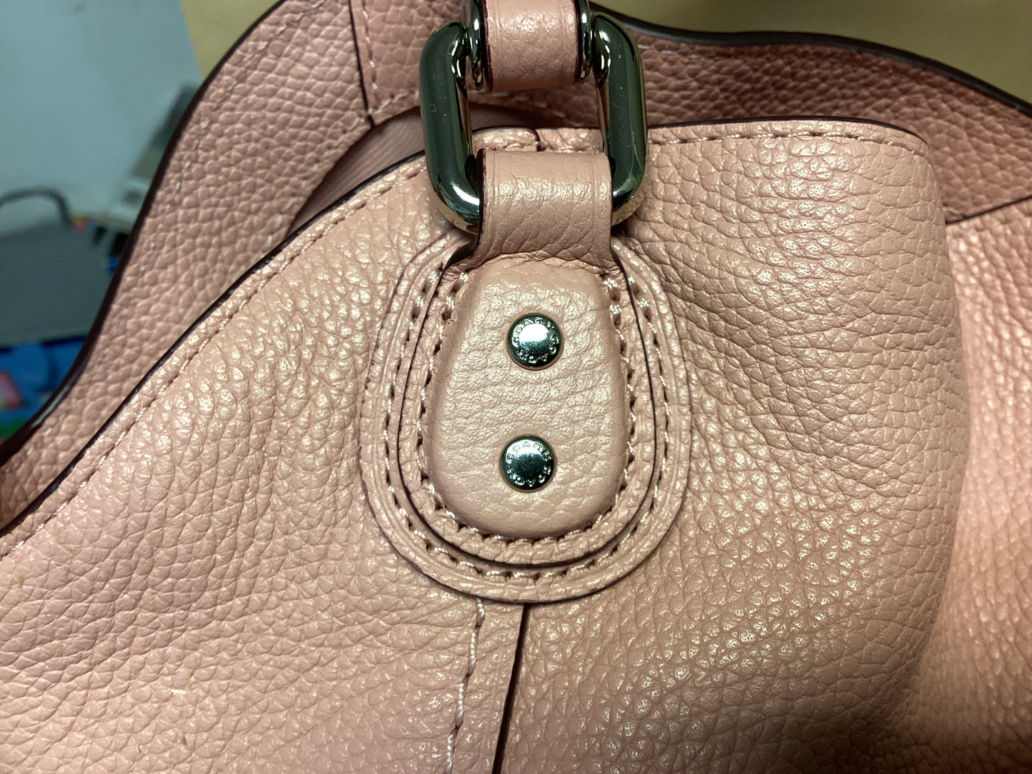 Coach 57124 Edie 28 Dusty Rose Leather Women's Shoulder Crossbody Bag