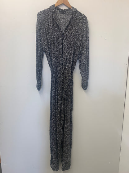 Asos Design Black Patterned Jump Suit Size 6