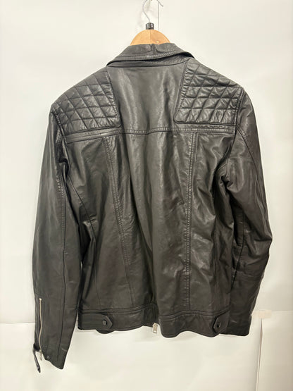 AllSaints Conroy Men’s Leather Biker Jacket Size S