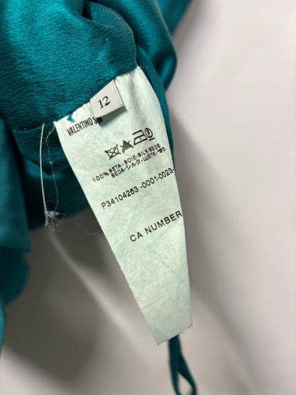 Valentino Teal Silk Tunic Dress 12