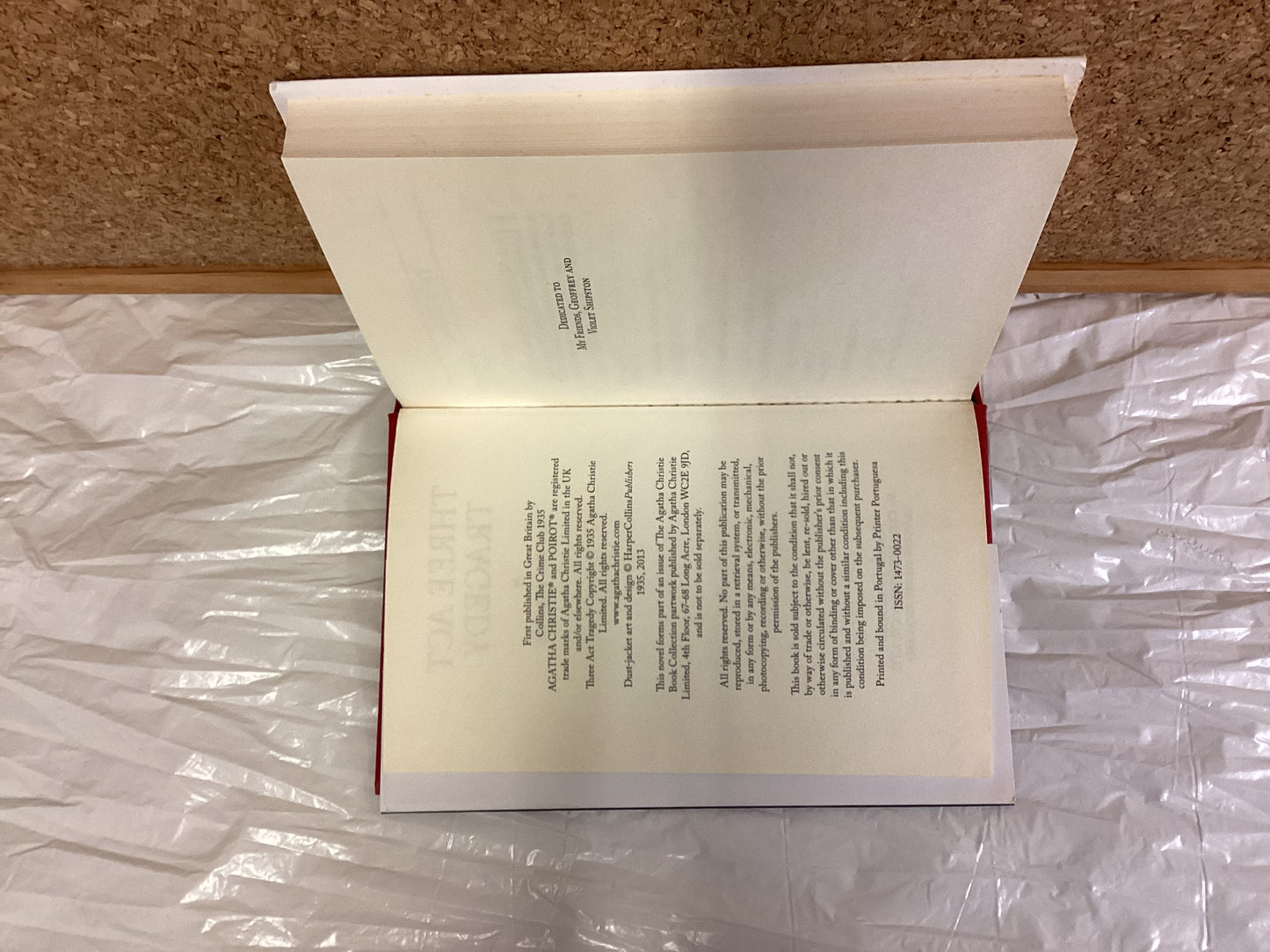 Agatha Christie - THE THREE ACT TRAGEDY - Hardback