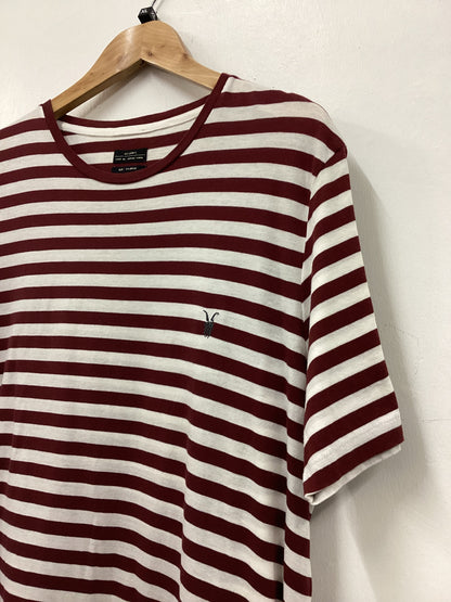 AllSaints XL Mens Striped T Shirt