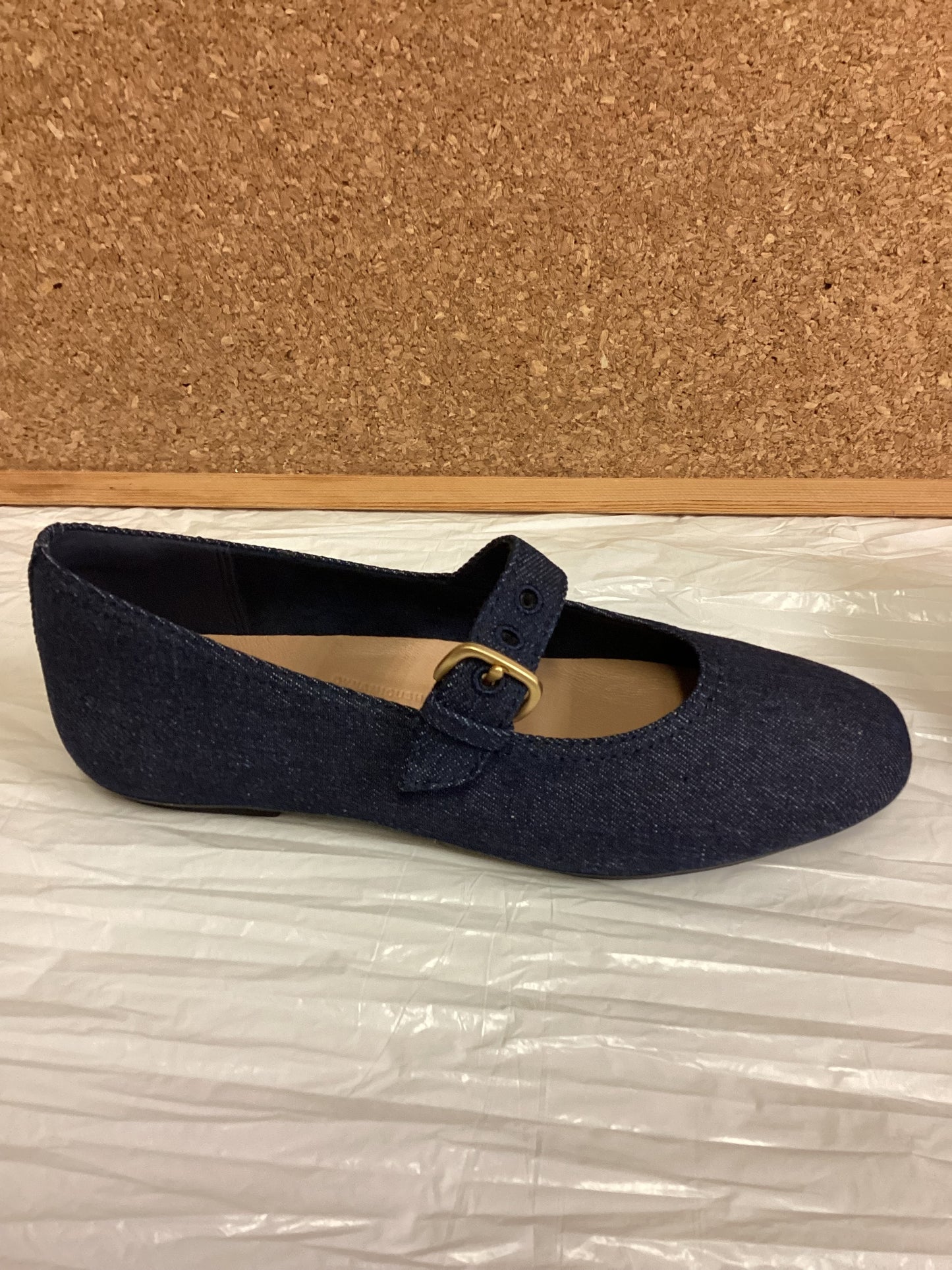 FitFlop Blue Delicoto Denim Mary Jones Shoes, Size 4, New