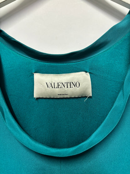 Valentino Teal Silk Tunic Dress 12