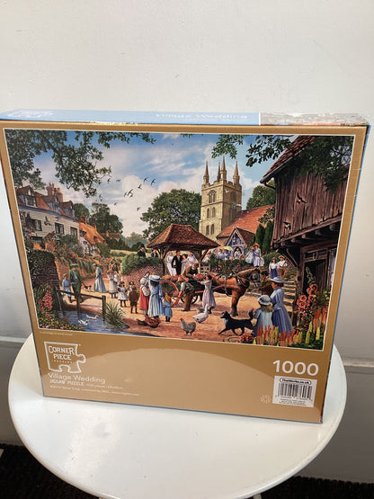 Jigsaw, Village Wedding, 1000 pc, Corner Piece