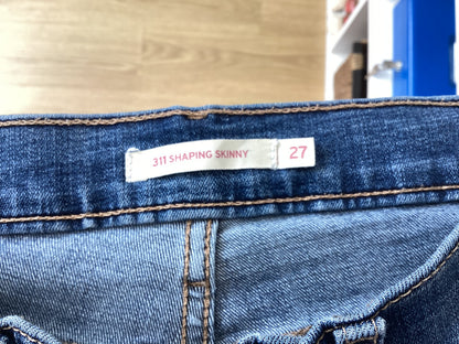 Levi, Medium Wash Denim, 311 Shaping Skinny, 27'', UK Size 8