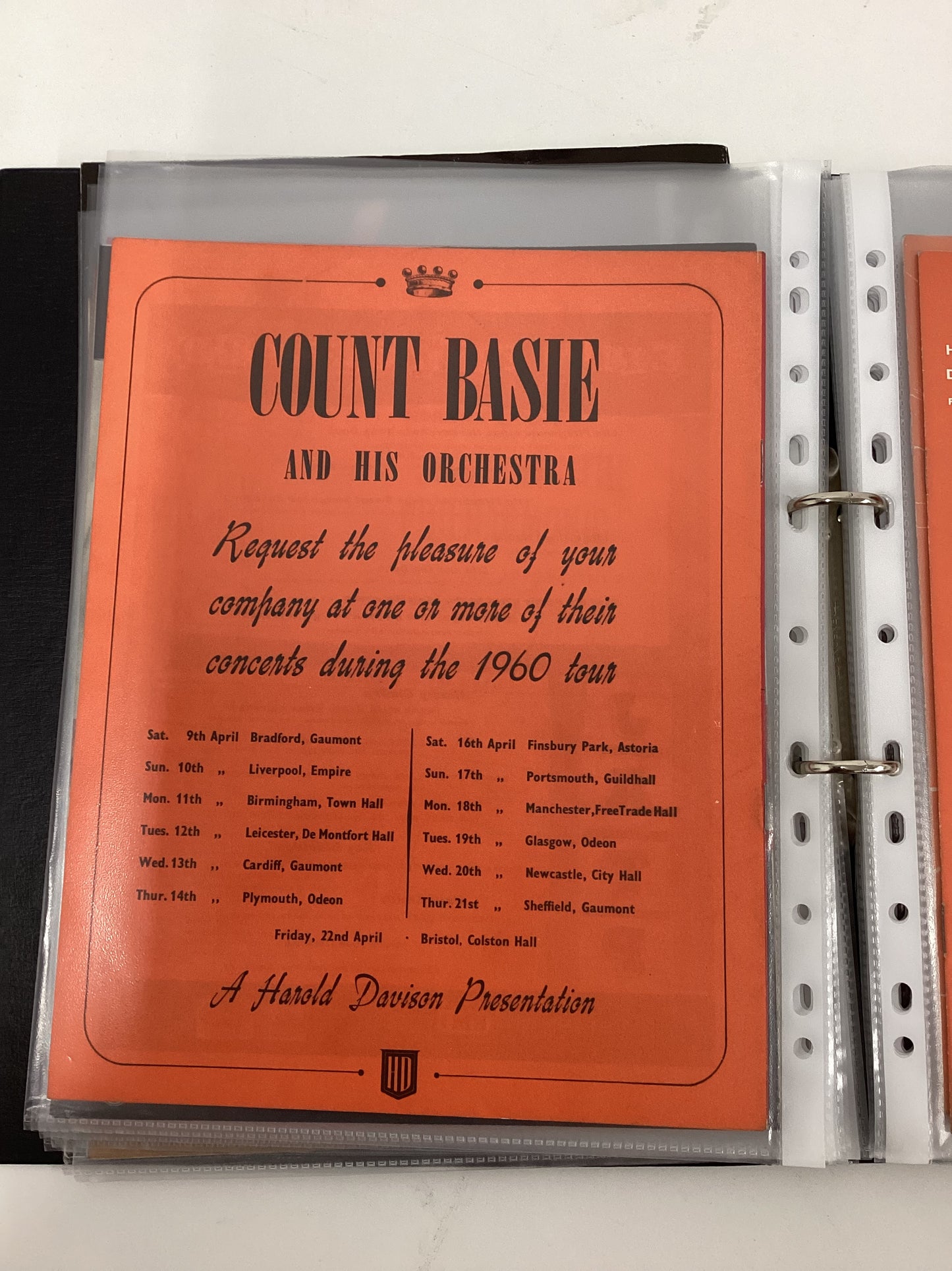 21 Vintage Jazz Programmes In Folder