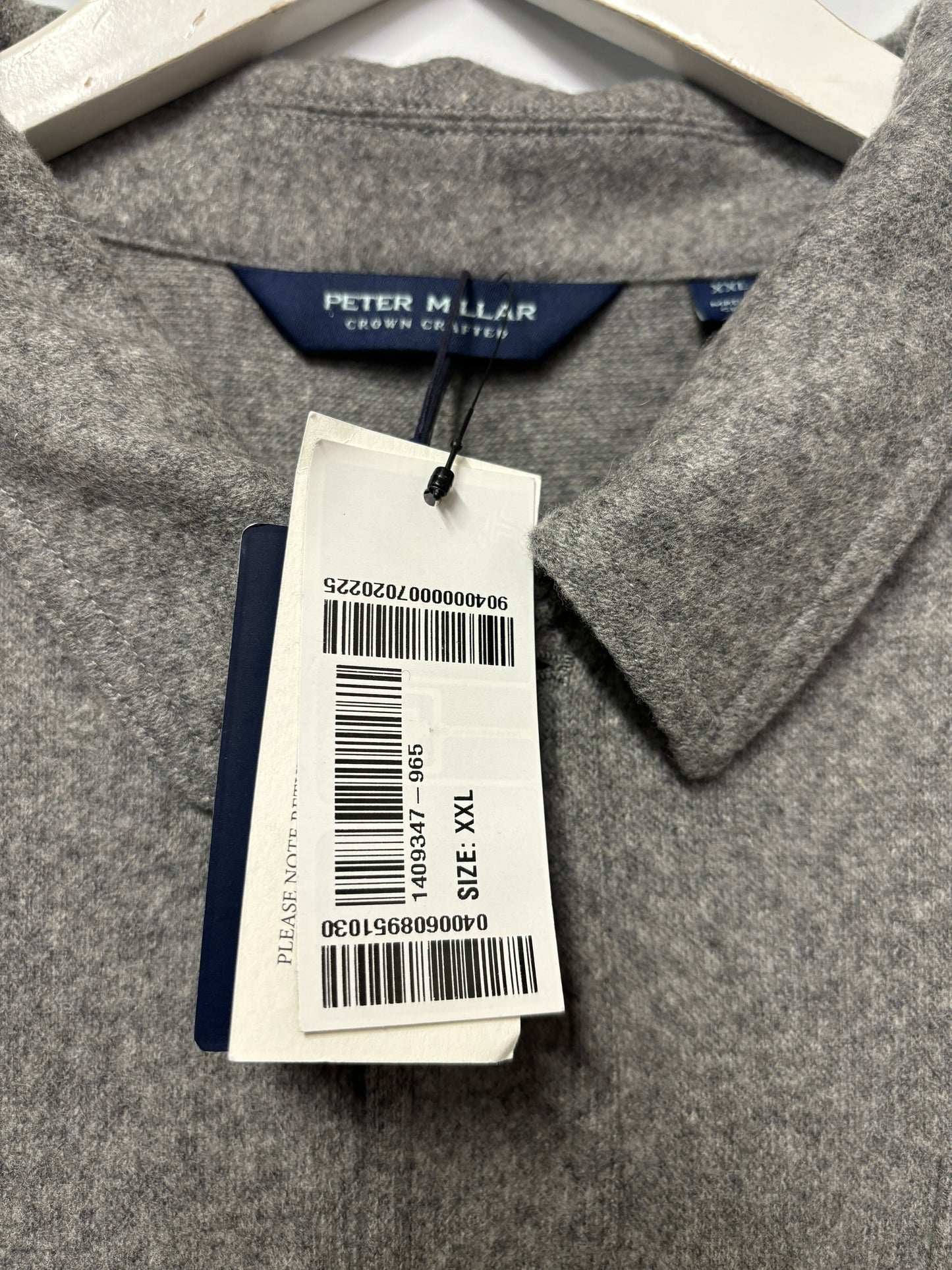 Peter Millar Grey Cashmere Shacket XXL BNWT