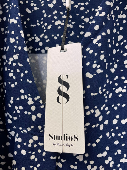 BNWT Studio8 Abigail Spot Swing Dress in Navy and White Size 24