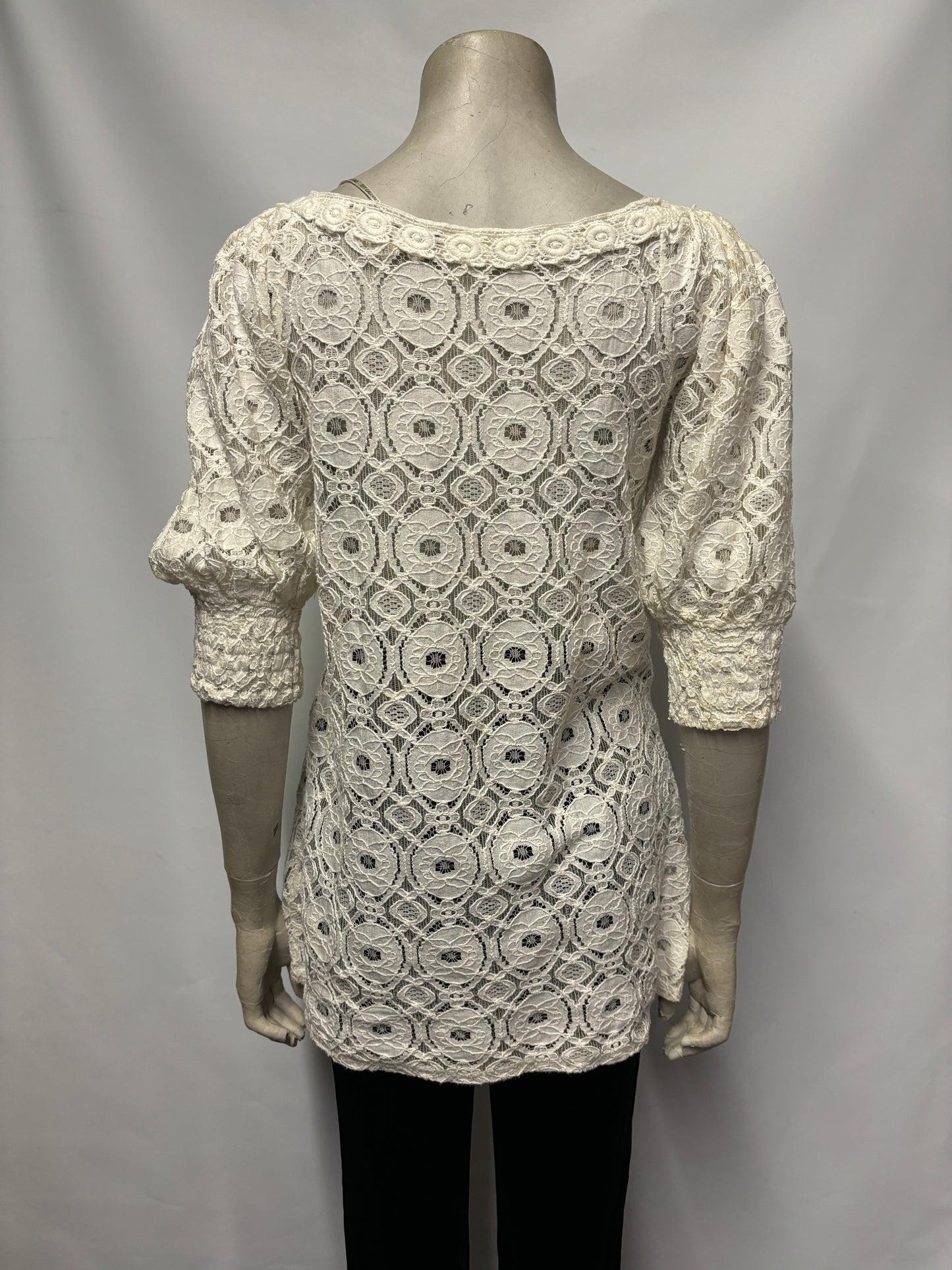 Jeff Gallano White Lace Dress Small