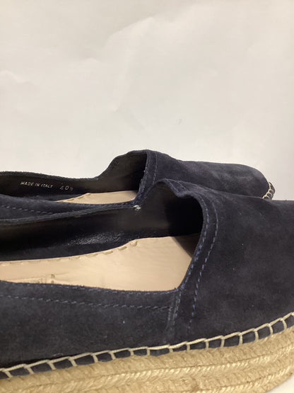 Miu Miu Navy Suede Platform Espadrilles 7.5