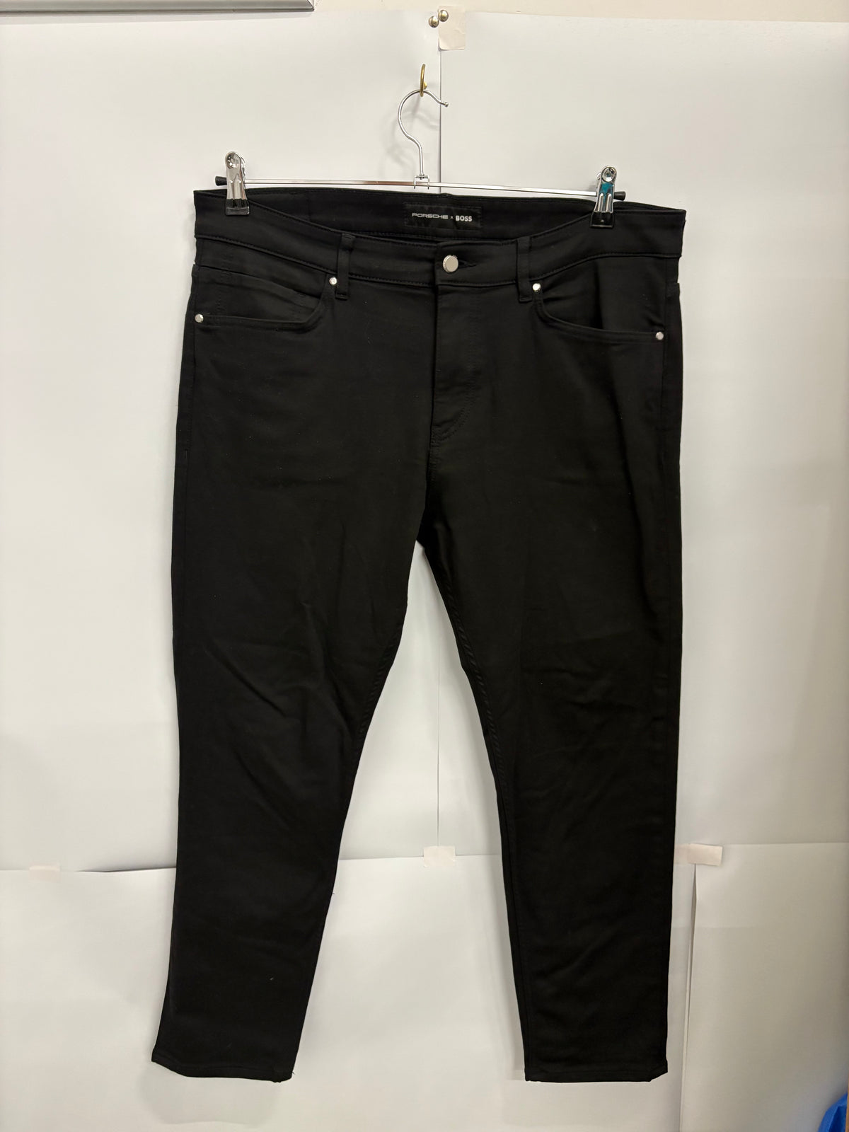 Porsche x BOSS Men’s Black Taber Tapered Trousers Size 34/30