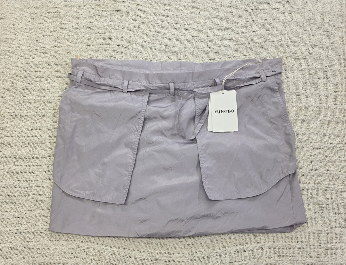 Valentino Lavender Pure Silk Skirt Size UK 10