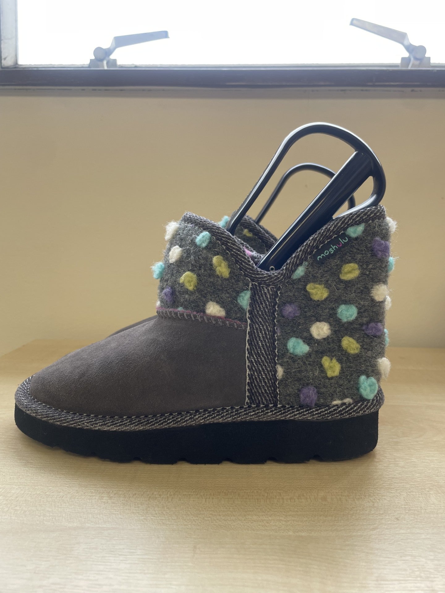 Moshulu Spotted Fleeced Ladies Slippers - Size 5