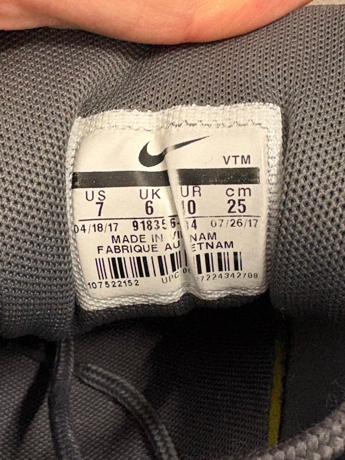 Nike Air Max 97 Ultra 17 Mens Grey/Black Trainers Size 6