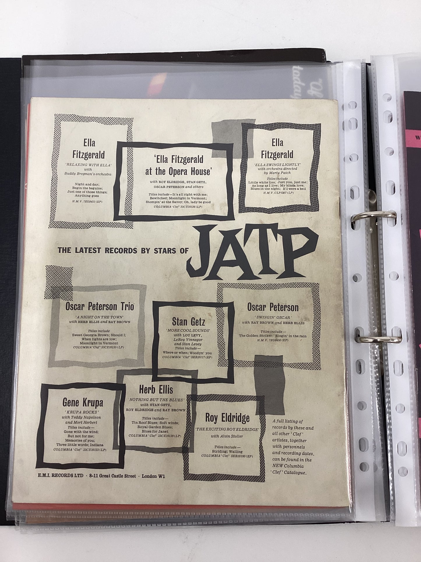 21 Vintage Jazz Programmes In Folder