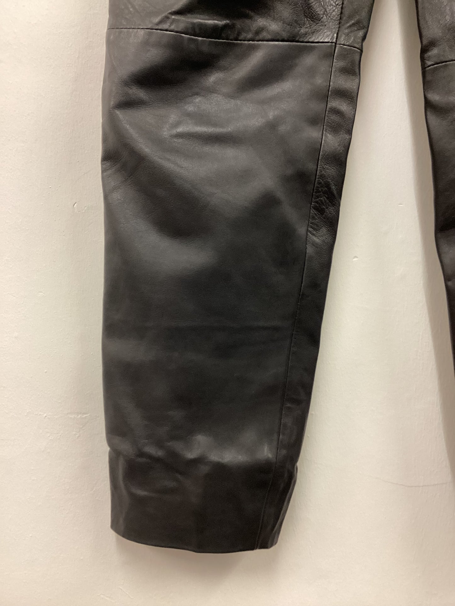 Vintage 90’s Y2K Black Leather Pants Size Small 24” Waist