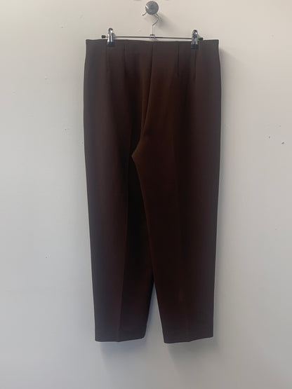 BNWT M&S Dark Chocolate Brown Smart Trousers Size 12 Short