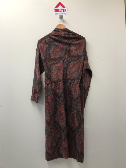 Vintage Multi Coloured Paisley Mid Length Dress