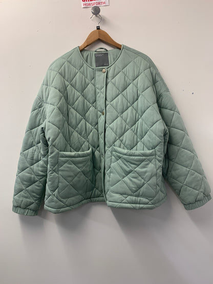 Papaya Sage Green Quilted Jacket