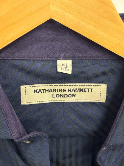 Katharine Hamnett London Mens Navy Dress Shirt Size M
