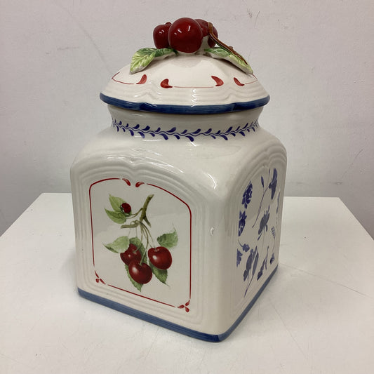 Villeroy & Boch Cottage Charm Cherry Large Storage Jar 9.5”