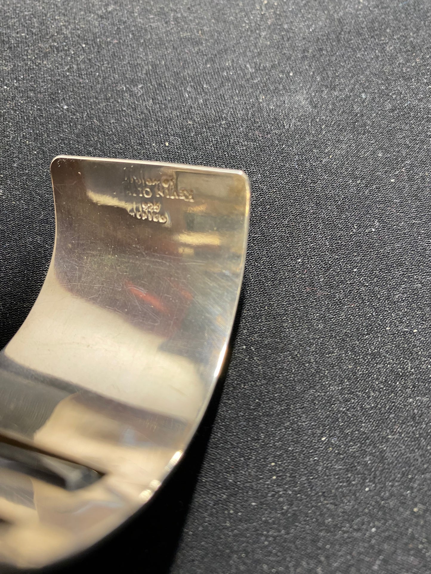 Kevin Oliver Vintage Silver 925 Cuff Bracelet with Rectangular Multi Coloured Stones