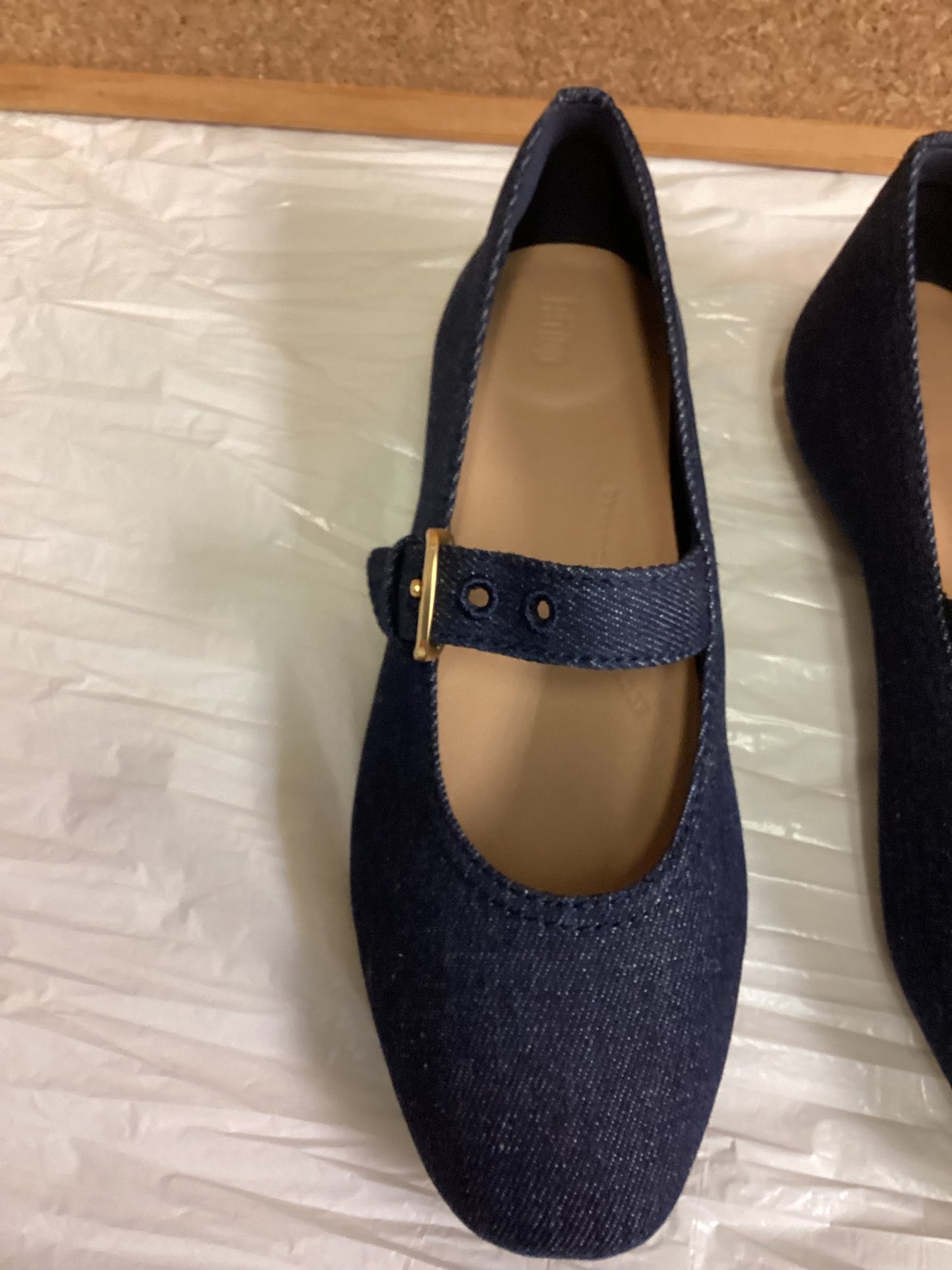 FitFlop Blue Delicoto Denim Mary Jones Shoes, Size 4, New