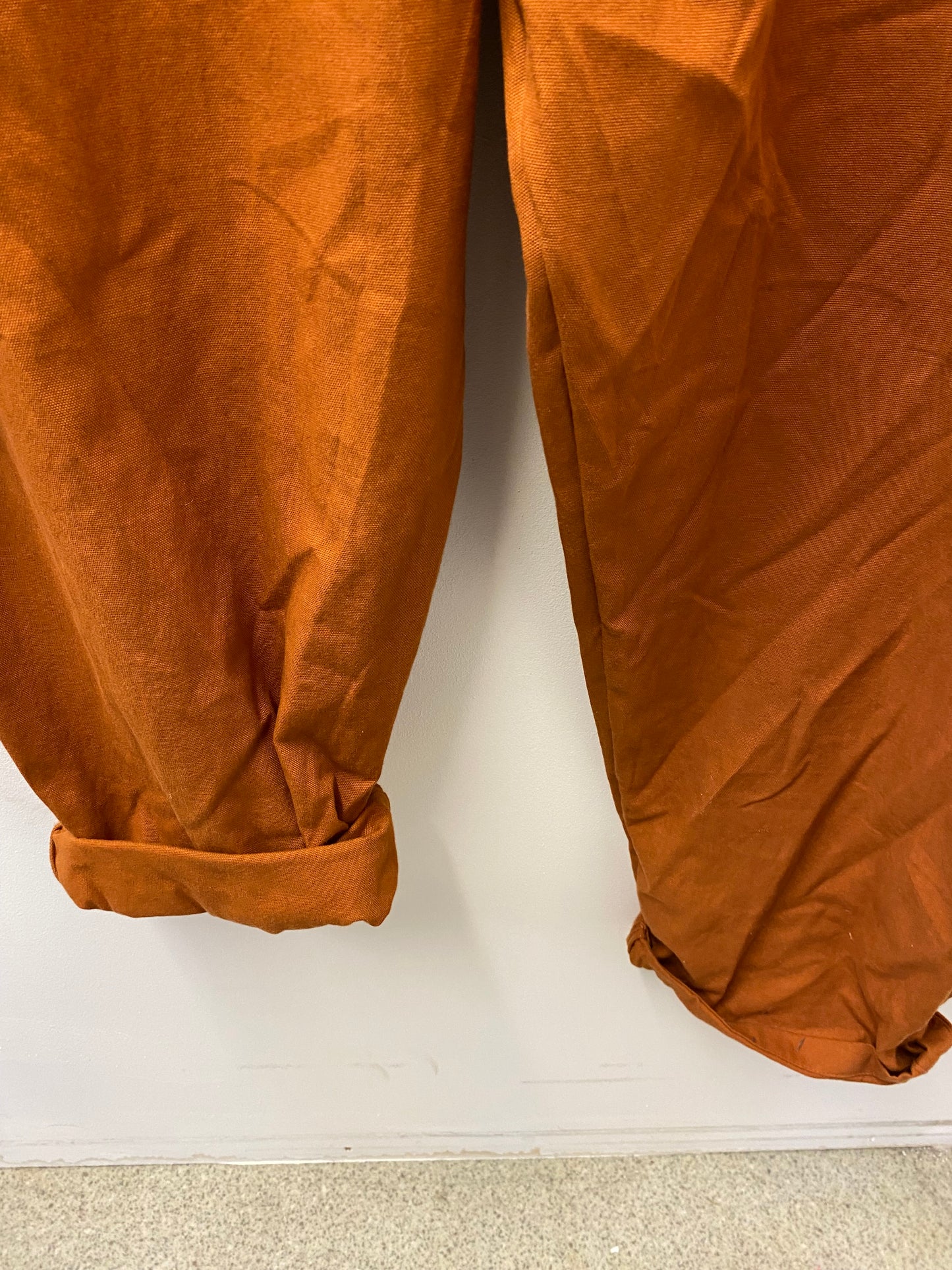 BNWT Lucy and Yak Original Dungaree Organic Cotton Brown Size 32R Plus Size