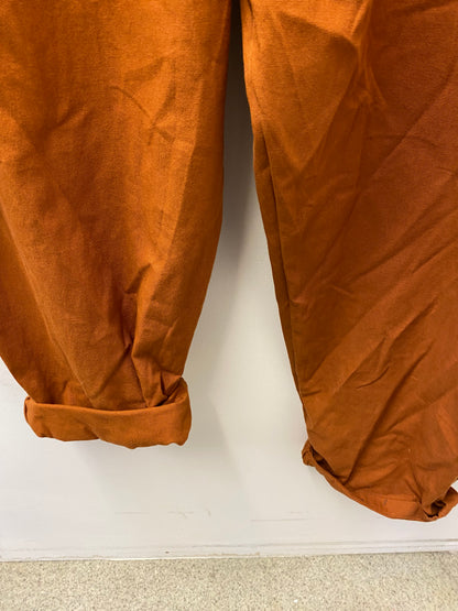 BNWT Lucy and Yak Original Dungaree Organic Cotton Brown Size 32R Plus Size