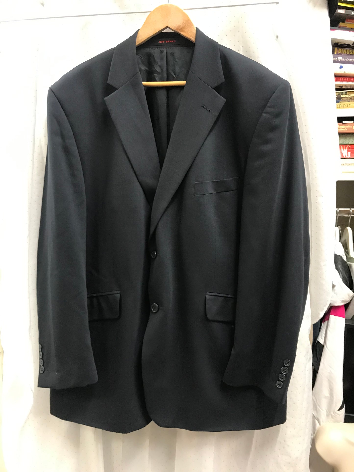 Jeff Banks Navy Blue Suit. Jacket 48inch Chest Regular Fit, Trousers 42inch Waist Regular Fit