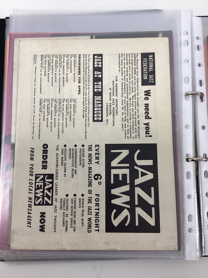 21 Vintage Jazz Programmes In Folder