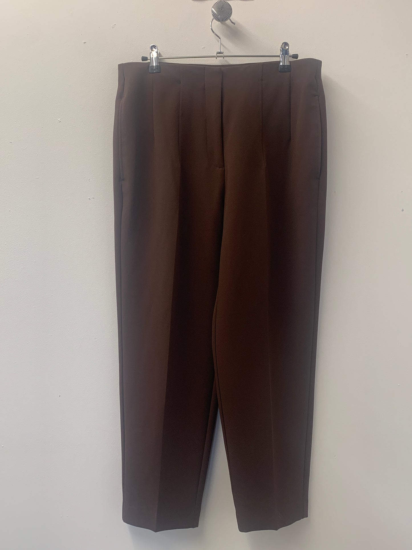 BNWT M&S Dark Chocolate Brown Smart Trousers Size 12 Short