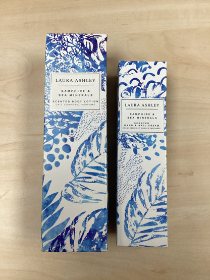 New Sealed Set Of 2 Laura Ashley Samphire Sea Minerals Body Lotion Hand Nail Cream