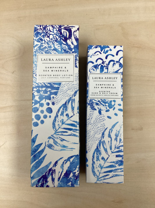 New Sealed Set Of 2 Laura Ashley Samphire Sea Minerals Body Lotion Hand Nail Cream