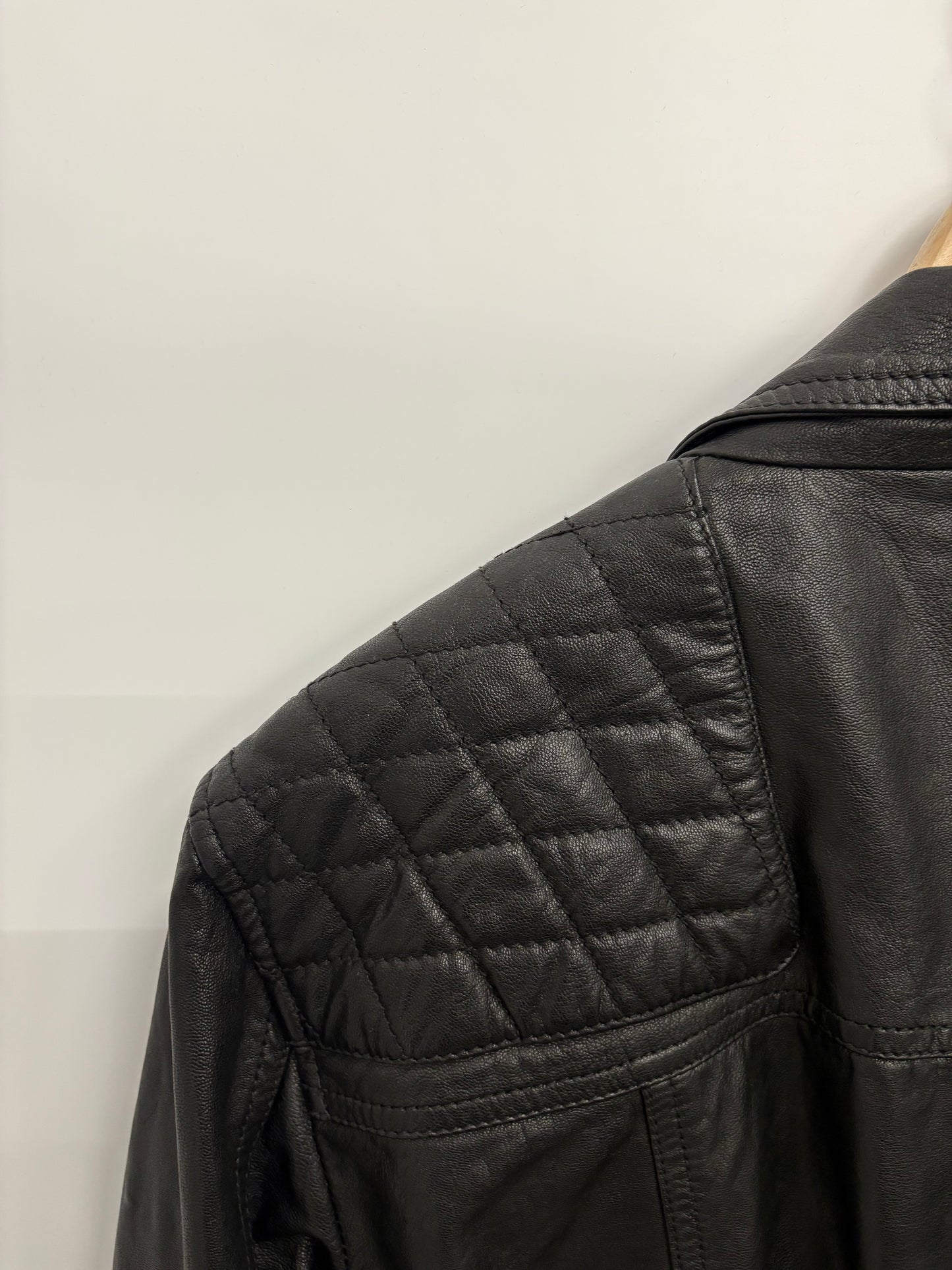 AllSaints Conroy Men’s Leather Biker Jacket Size S