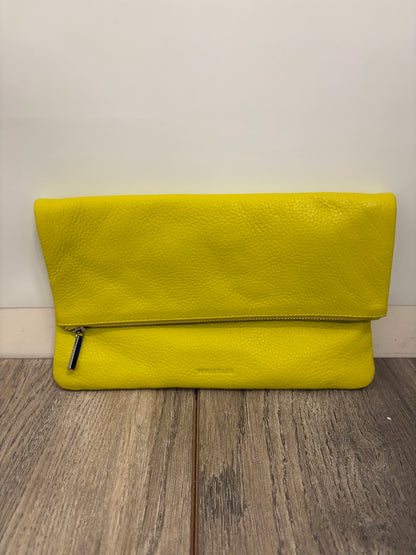 Whistles Chapel Foldover Yellow Clutch Bag