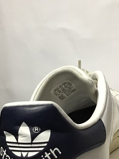 Adidas Originals White and Navy Leather Stan Smith Trainers 14