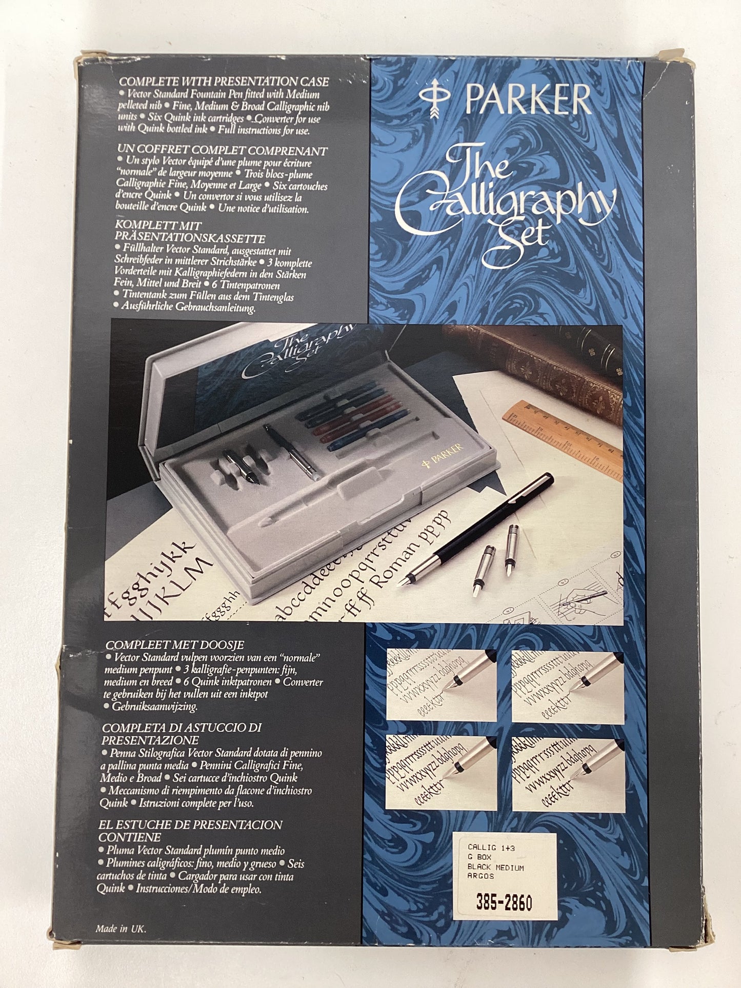 Vintage 80s Parker Calligraphy Set
