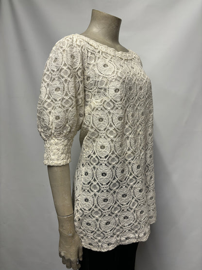 Jeff Gallano White Lace Dress Small