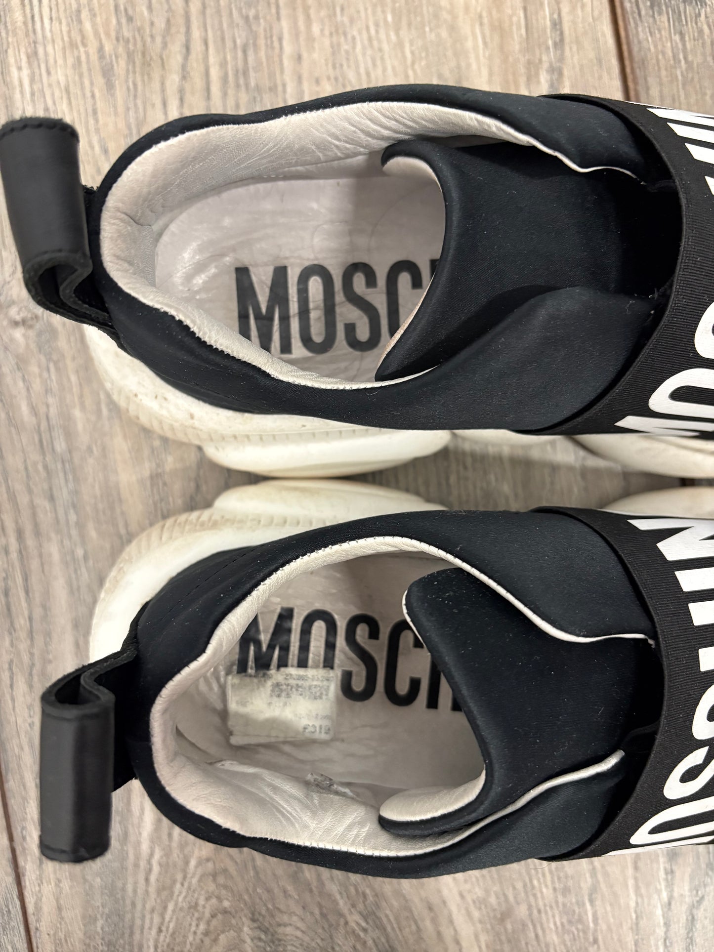 Moschino Black Slip-On Trainers Size 6.5 (EU 40)