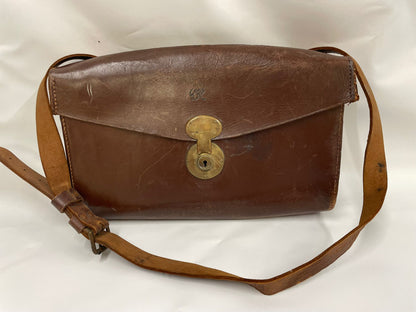 Vintage Brown Leather Messenger Bag