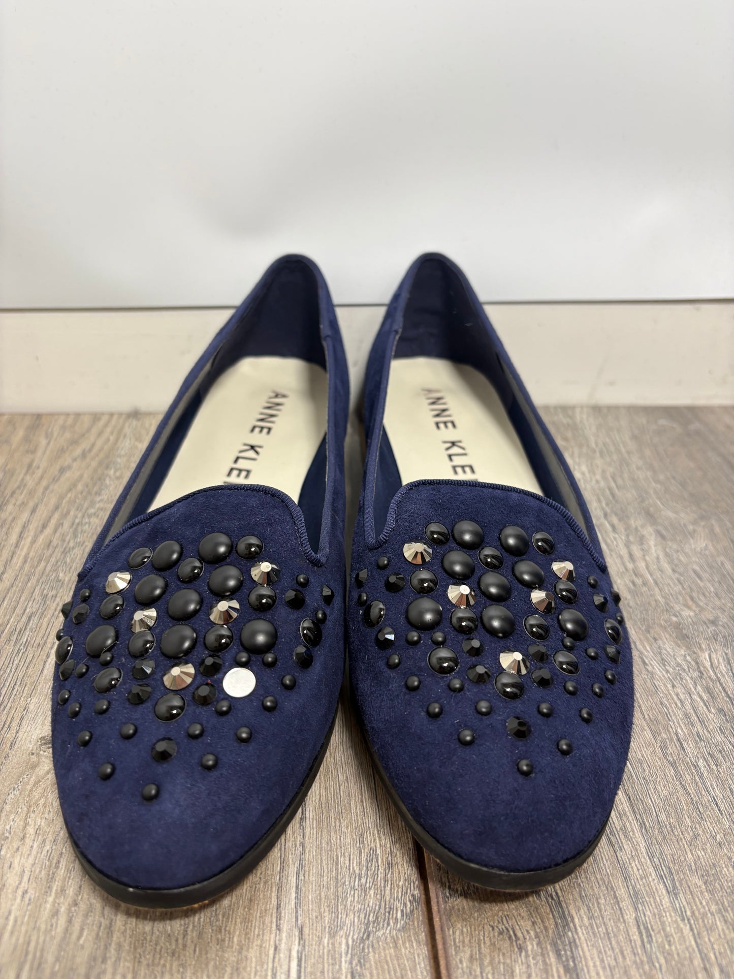 Anne Klein Womens Della Navy Blue Loafers Size 6