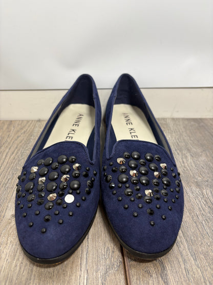Anne Klein Womens Della Navy Blue Loafers Size 6