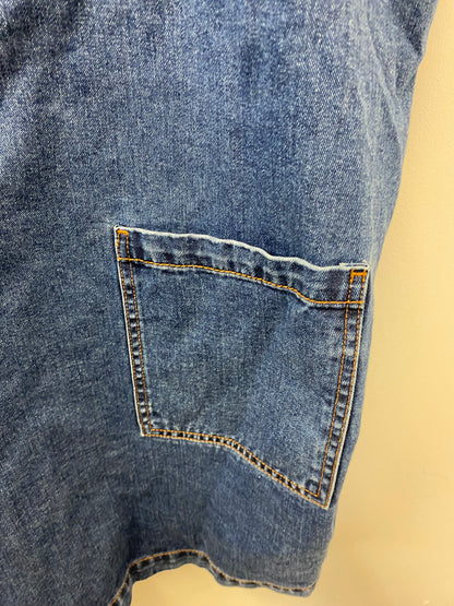 BNWT Lucy and Yak Original Dungaree Shorts Organic denim 32R