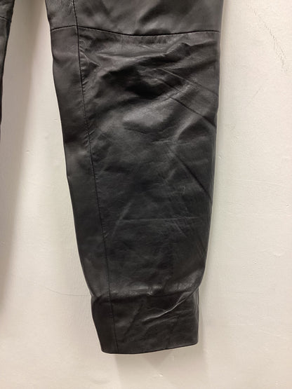 Vintage 90’s Y2K Black Leather Pants Size Small 24” Waist