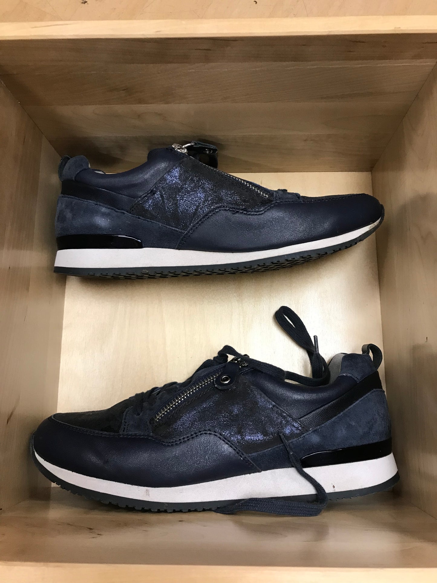 Caprice Walking on Air Navy Blue with Glitter Size 6 Trainers Boxed