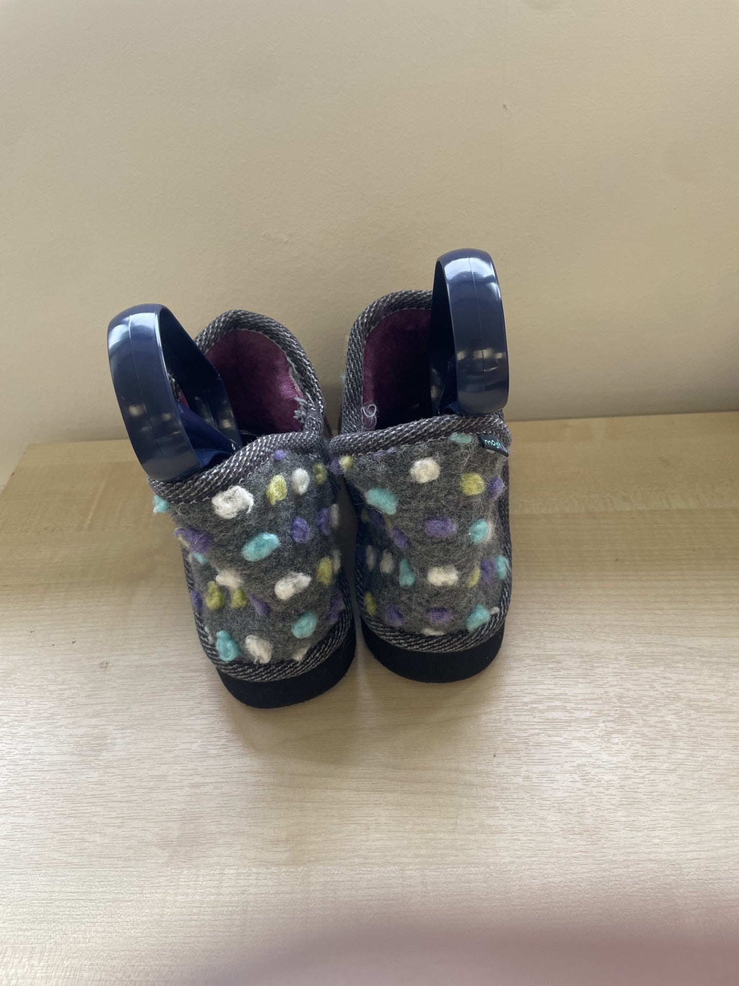 Moshulu Spotted Fleeced Ladies Slippers - Size 5